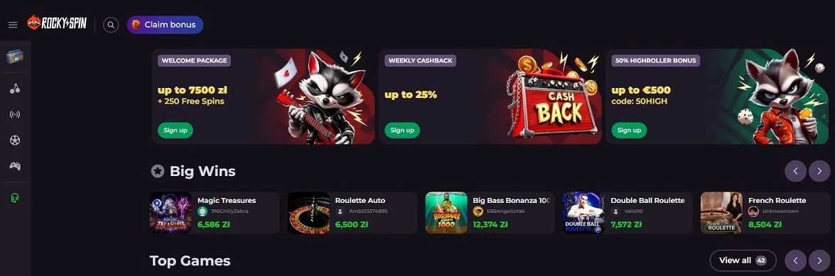 Rockyspin Casino Official Site