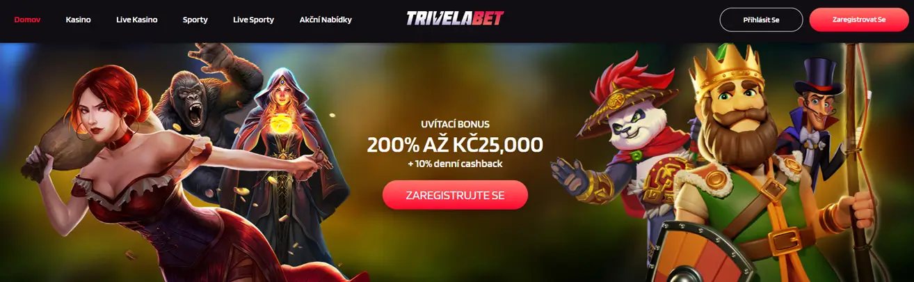 Hlavní stránka TrivelaBet